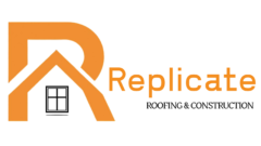 replicate construction logo with black font horizontal